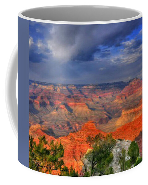 Colorful Coffee Mug featuring the painting Beautiful Canyon by Bruce Nutting