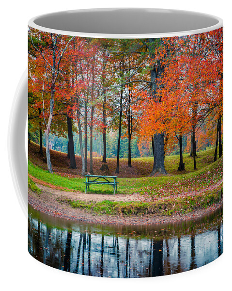 Fall Coffee Mug featuring the photograph Beautiful Fall Foliage in New Hampshire by Edward Fielding