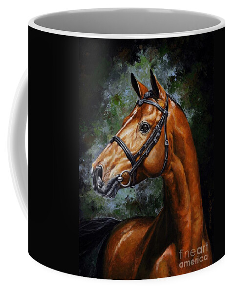 Animal Coffee Mug featuring the painting Beauty real by Emerico Imre Toth