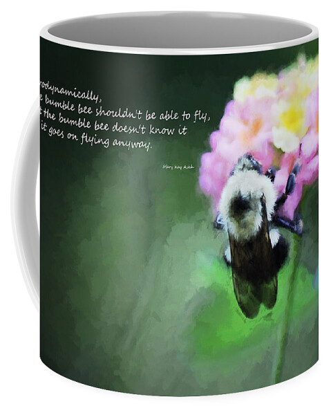 Simple Thing Coffee Mug featuring the photograph Bee on Flower 2 by Sandra Clark