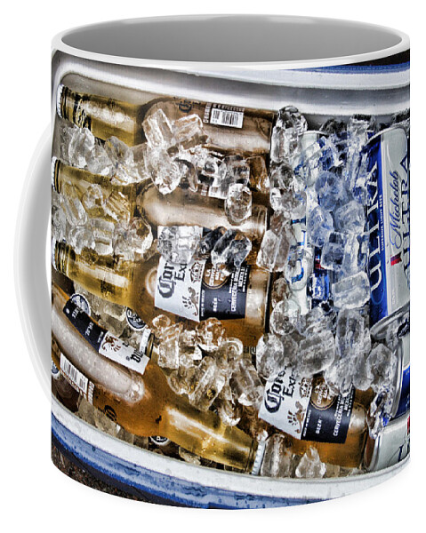 Beer Coffee Mug featuring the photograph Beer on Ice by Jayne Carney