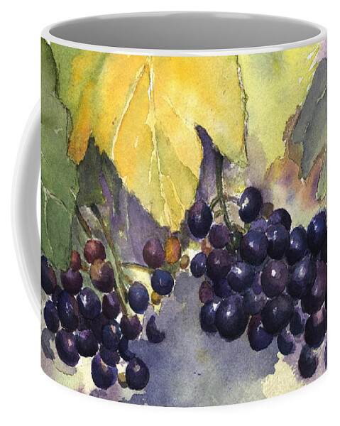 Vineyard Coffee Mug featuring the painting Before the Harvest by Maria Hunt