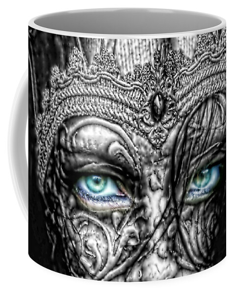 Behind Blue Eyes Coffee Mug featuring the photograph Behind Blue Eyes by Mo T