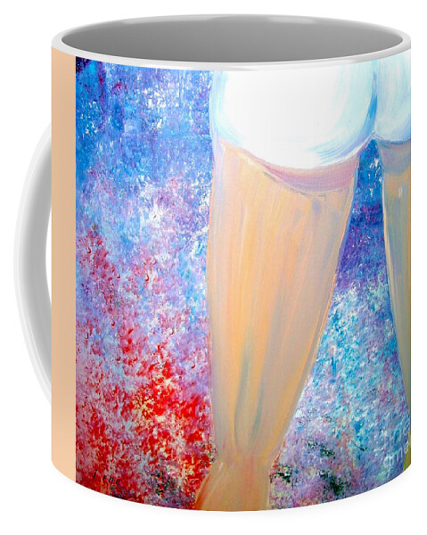 Bikini Coffee Mug featuring the painting Behind Me by Janice Pariza