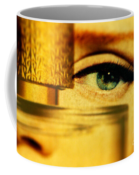 Eye Coffee Mug featuring the photograph Behind the Bottle by Michael Cinnamond
