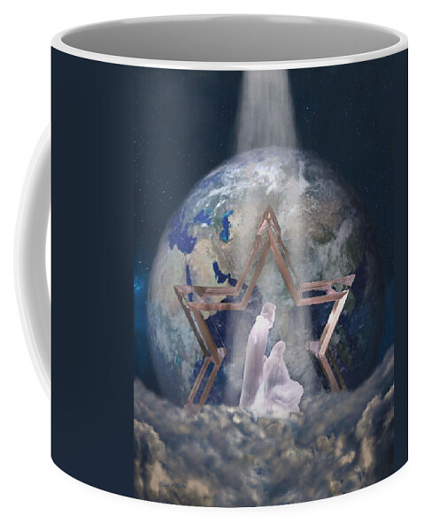 Nativity Coffee Mug featuring the photograph Behold My Beloved Son.... by Sandi OReilly