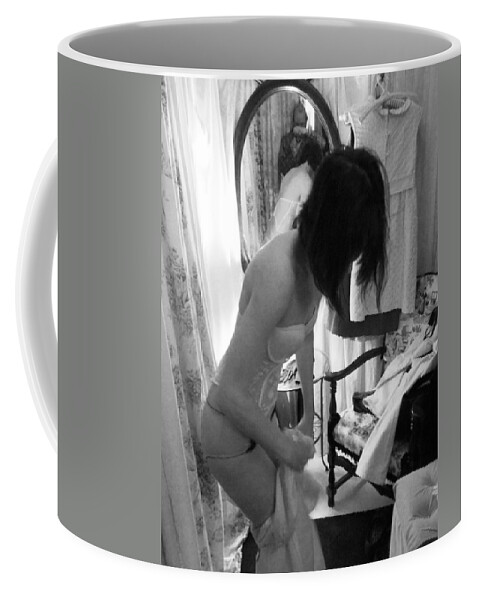 Erotic Coffee Mug featuring the photograph Being the Muse 1 by David Trotter