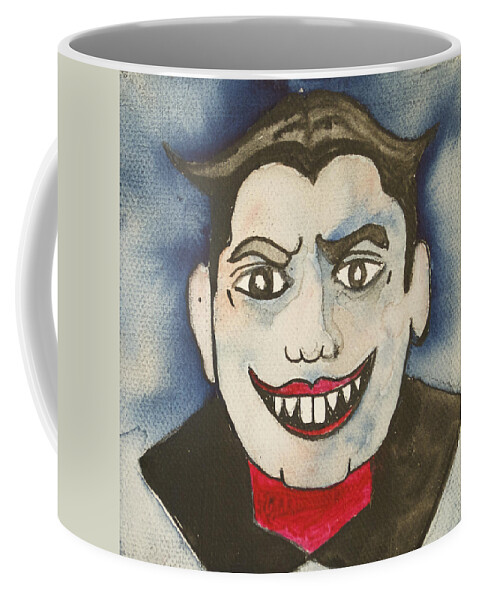 Vampires Coffee Mug featuring the painting Bela Lugosi as Tillie by Patricia Arroyo