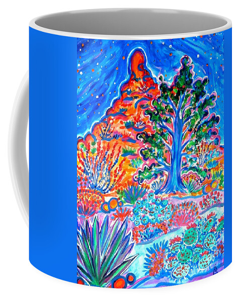 Sedona Painting Coffee Mug featuring the painting Bell Rock Nightscape by Rachel Houseman