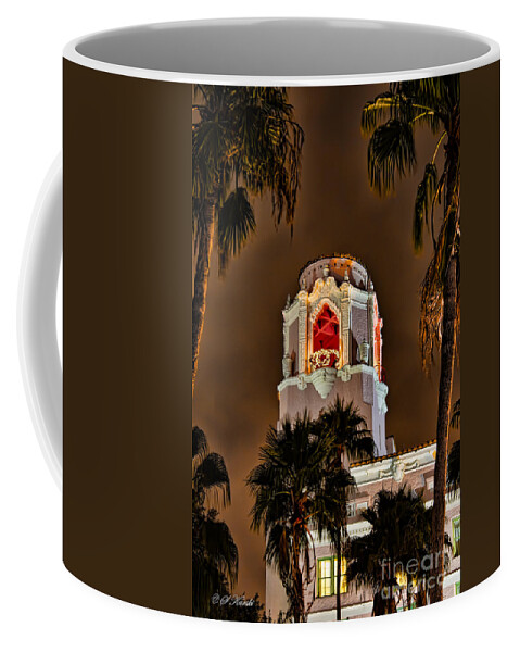 Christmas Coffee Mug featuring the photograph Bell Tower at Christmas by Sue Karski