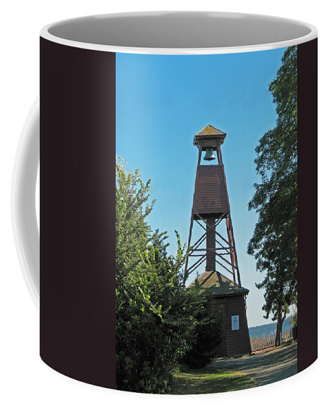 Bell Tower Coffee Mug featuring the photograph Bell Tower in Port Townsend by Connie Fox