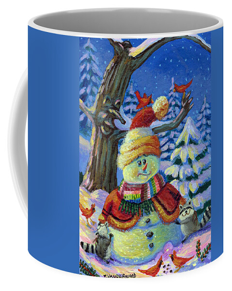 Cardinals Coffee Mug featuring the painting Best Christmas Friends Ever by Jacquelin L Vanderwood Westerman