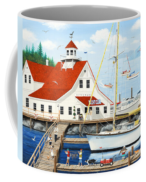 Naive Coffee Mug featuring the painting Best Day Ever by Wilfrido Limvalencia