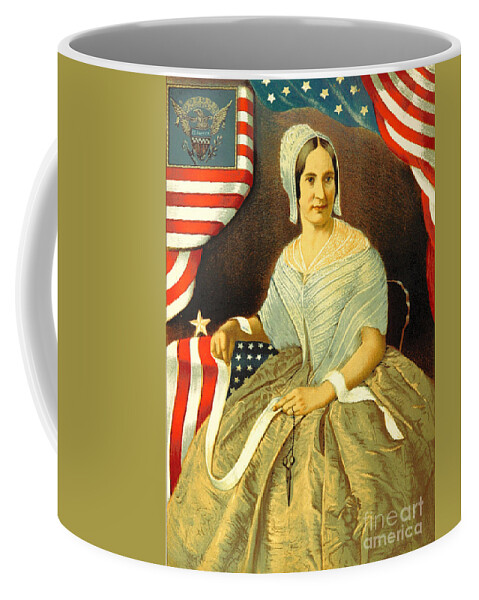 History Coffee Mug featuring the photograph Betsy Ross, American Flag Design by British Library