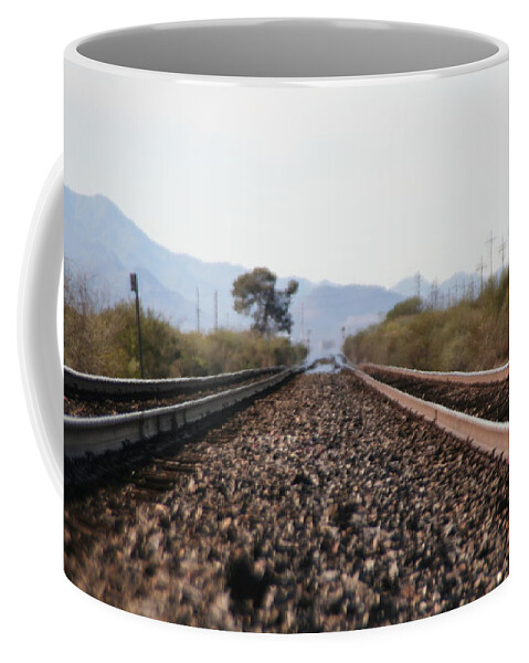 Train Coffee Mug featuring the photograph Between the lines by David S Reynolds