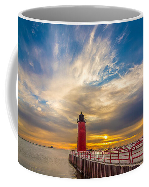 3rd Ward Coffee Mug featuring the photograph Beyond the Pier by Andrew Slater