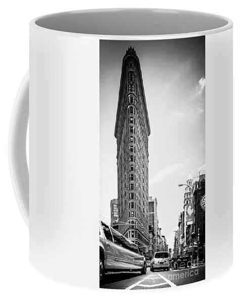 Nyc Coffee Mug featuring the photograph Big In The Big Apple - Bw by Hannes Cmarits