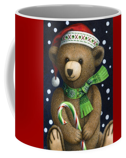 Christmas Coffee Mug featuring the painting Big Teddy by Lynn Bywaters