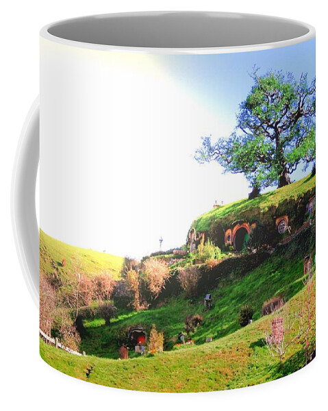 Hobbit Coffee Mug featuring the photograph Bilbo's Tree in the sunlight by HELGE Art Gallery