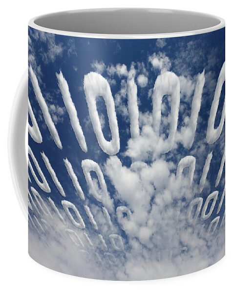 Data Coffee Mug featuring the photograph Electronic Information Data Transfer by Johan Swanepoel