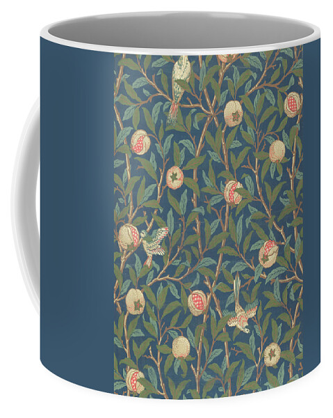 Arts And Crafts Movement Coffee Mug featuring the tapestry - textile Bird and Pomegranate by William Morris