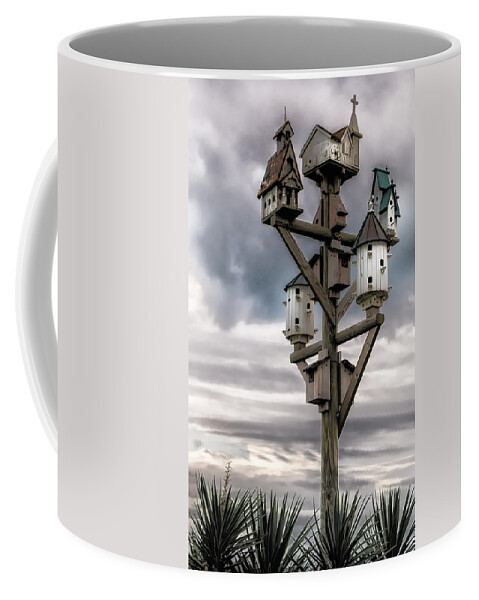 Beach Coffee Mug featuring the photograph Bird Condo by Georgette Grossman