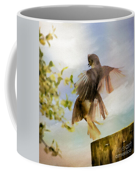 Bird Coffee Mug featuring the photograph Bird Dance by Kerri Farley