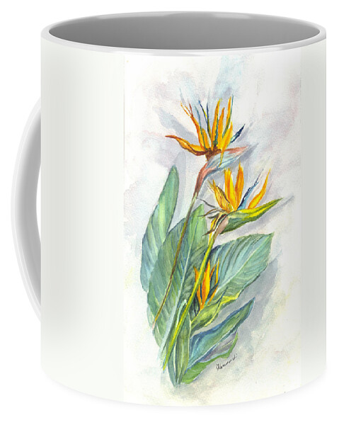 Bird Of Paradise Coffee Mug featuring the painting Bird of Paradise by Carol Wisniewski