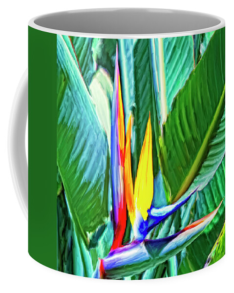 Bird Of Paradise Coffee Mug featuring the painting Bird of Paradise by Dominic Piperata