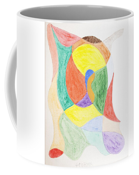 Duck Coffee Mug featuring the painting Duck by Stormm Bradshaw
