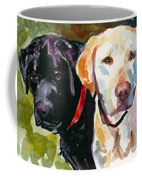 Labrador Retrievers Coffee Mug featuring the painting Blacklight by Molly Poole