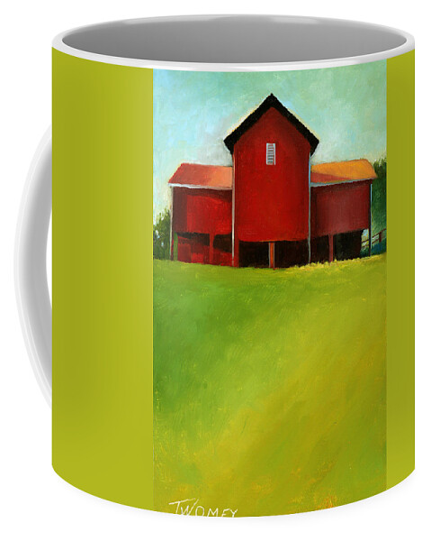 Barn Coffee Mug featuring the painting Bleak House Barn 2 by Catherine Twomey