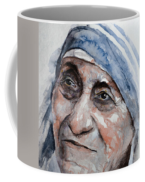 Mother Theresa Coffee Mug featuring the painting Blessed Teresa by Laur Iduc