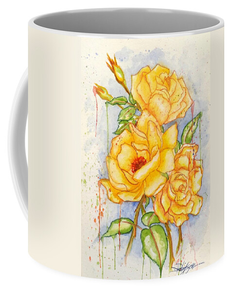 Blood Sweat & Tears Coffee Mug featuring the painting Blood Sweat and Tears by Darren Robinson