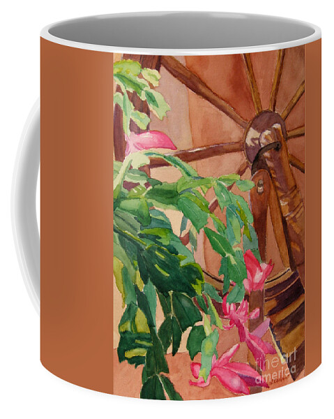 Watercolor Coffee Mug featuring the painting Bloomin' Cactus by Lynne Reichhart