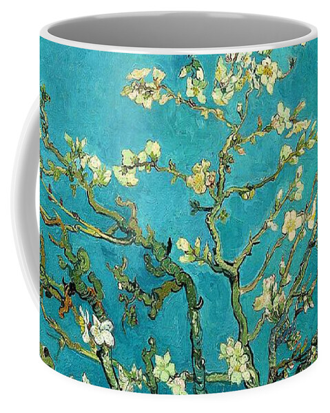 Van Gogh Coffee Mug featuring the painting Blossoming Almond Tree by Vincent Van Gogh