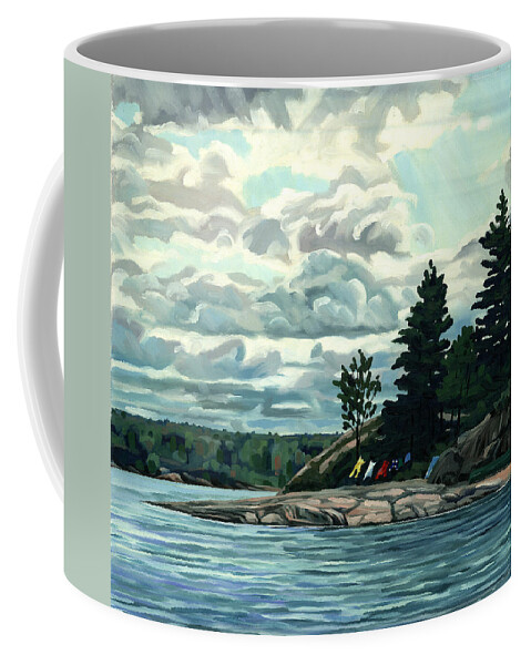 Chadwick Coffee Mug featuring the painting Blow Me Away by Phil Chadwick