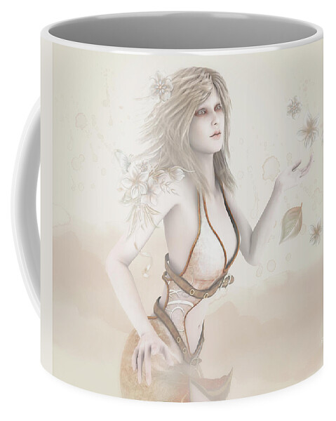 3d Coffee Mug featuring the digital art Blowing in the Wind by Jutta Maria Pusl