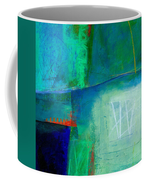 Blue Coffee Mug featuring the painting Blue #1 by Jane Davies