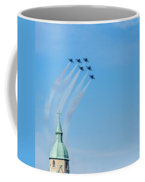 Blue Coffee Mug featuring the photograph Blue Angels Series Number Two by Constance Sanders