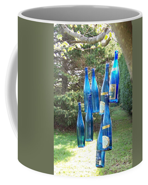 Trees Coffee Mug featuring the photograph Blue Bottle Tree by Jackie Mueller-Jones