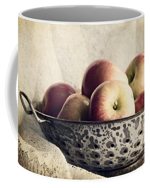 Apples Coffee Mug featuring the photograph Blue Bowl of Apples by Pam Holdsworth