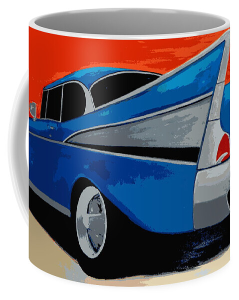 Chevy Coffee Mug featuring the painting 1957 Chevy Bel Air #2 by Katy Hawk