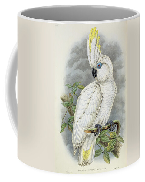 Cockatoo Coffee Mug featuring the painting Blue-eyed Cockatoo by William Hart