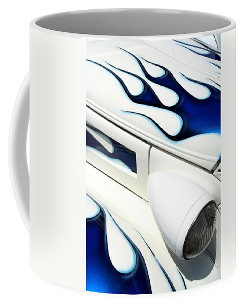Hot Rod Coffee Mug featuring the photograph Blue Fire by Joe Kozlowski