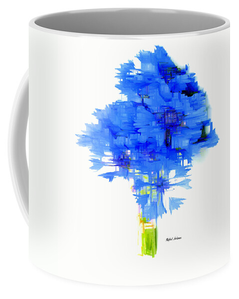 Blue Coffee Mug featuring the digital art Blue Flower Bouquet by Rafael Salazar