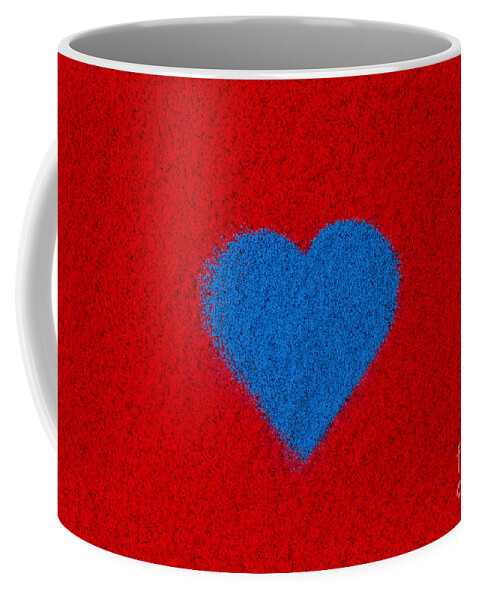 Heart Coffee Mug featuring the photograph Blue Heart by Tim Gainey