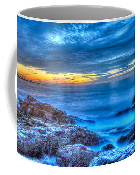 Maine Coffee Mug featuring the photograph Blue morning by Izet Kapetanovic