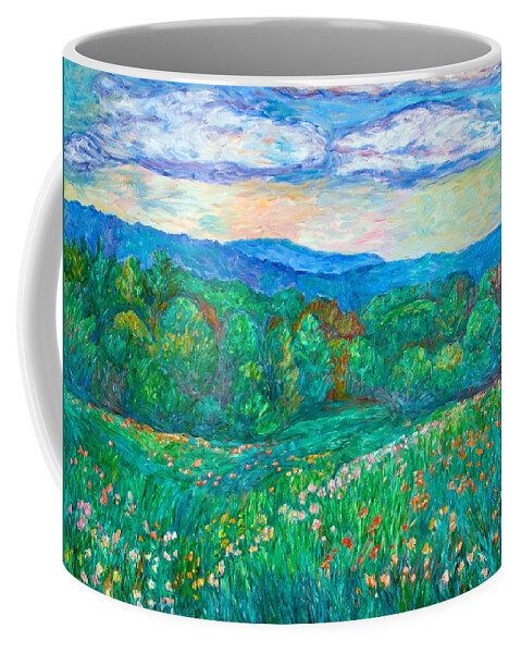 Landscapes Coffee Mug featuring the painting Blue Ridge Meadow by Kendall Kessler
