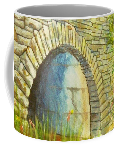 Blue Ridge Parkway Coffee Mug featuring the painting Blue Ridge Tunnel by Nicole Angell